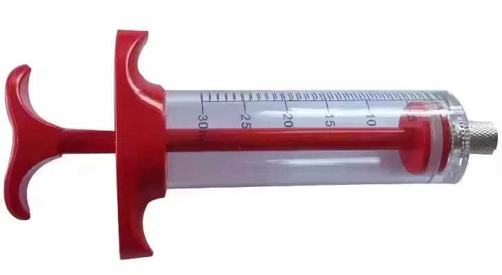 Meat Injector. Food Flavor Injection Syringe for Smoked BBQ Marinades and Meat Seasoning. 2 Needles for Pork Butt, Beef, Turkey