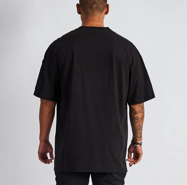 Luxury Drop Shoulder T-shirts Custom Brand Plain Oversized Blank Loose ...