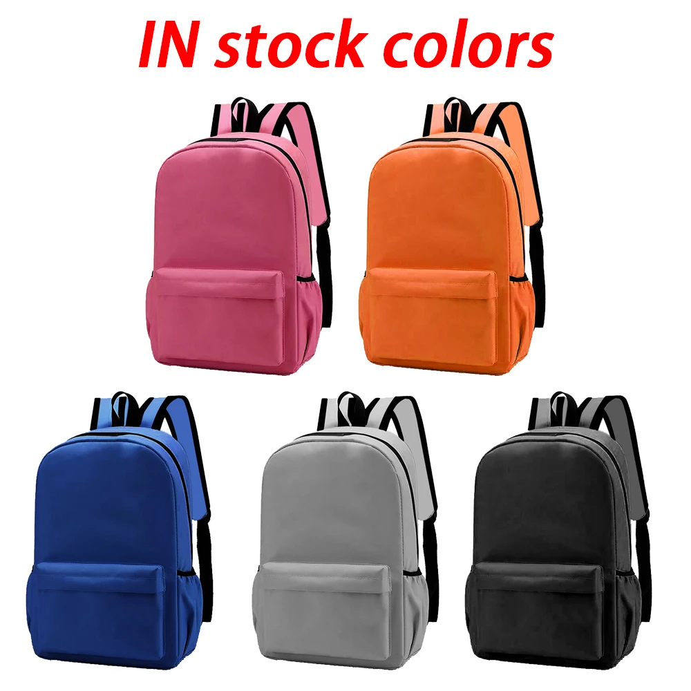 Custom Material Girls Classic Double Zipper Closure Schoolbag Simple Design Durable Polyester Backpack School Bag