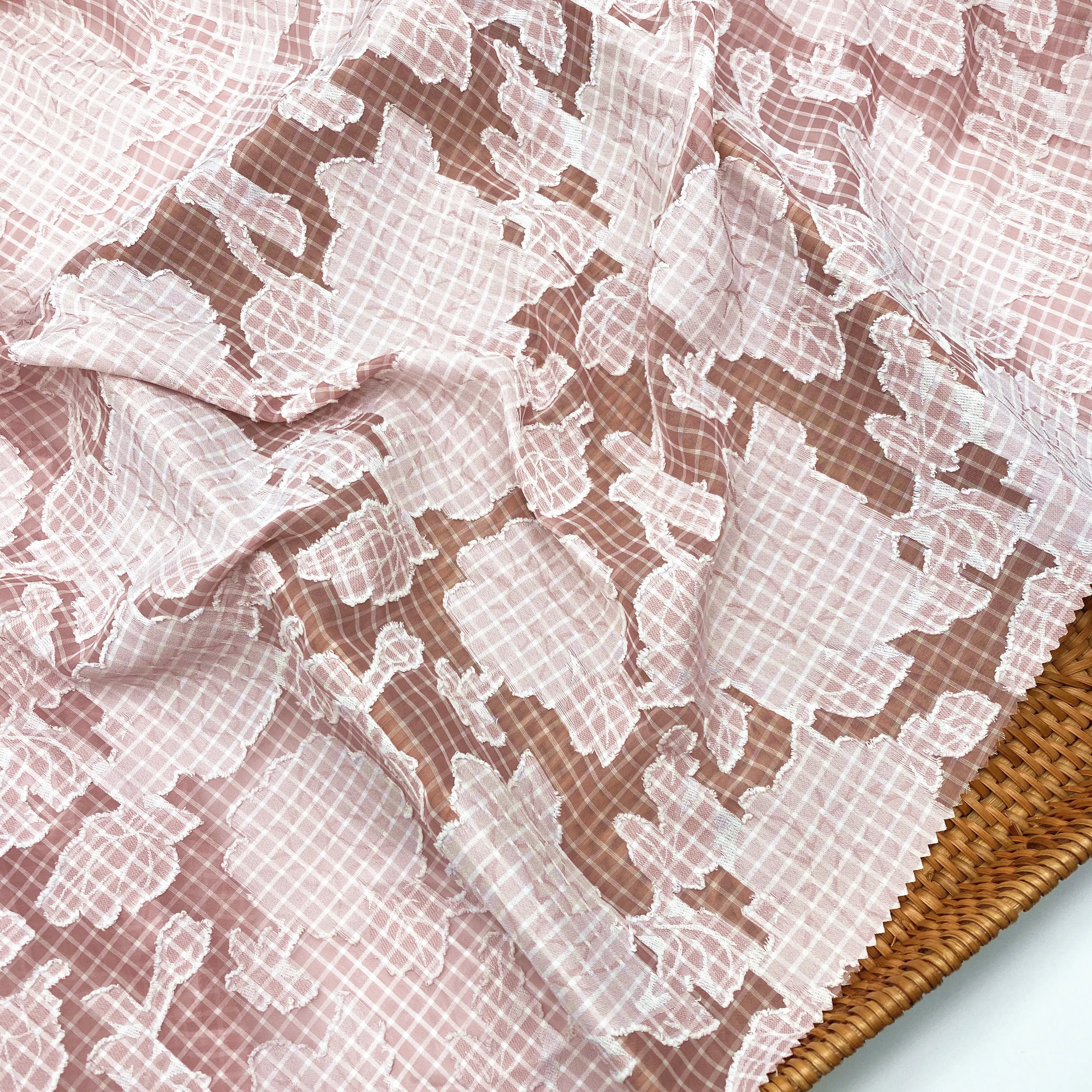 Оптовая продажа в наличии жаккардовая шифоновая ткань для