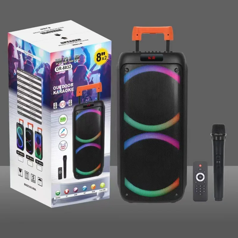 ZQS8123 Portable Music Player Big Speakers for Outdoor DJ Party