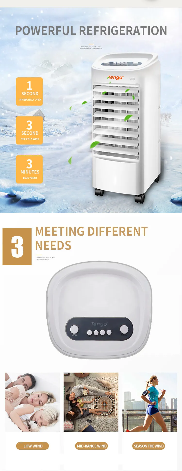 Tengo Tg15a New Air Cooler Mini Portable Evaporate Air Cooler Mold Air