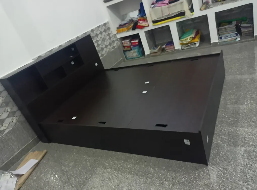 Кровать большого размера с ящиком для хранения, новая кровать Wenge для легкой очистки, мебель для спальни