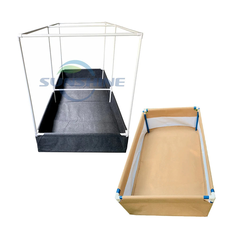 3x3 4x4 4x8 Luftdurchlssiges, atmungsaktives, recycelbares  quadratisches/rechteckiges Gemse-Filzbeet, Pflanzkasten aus Stoff,  Hochbeet aus Filz
