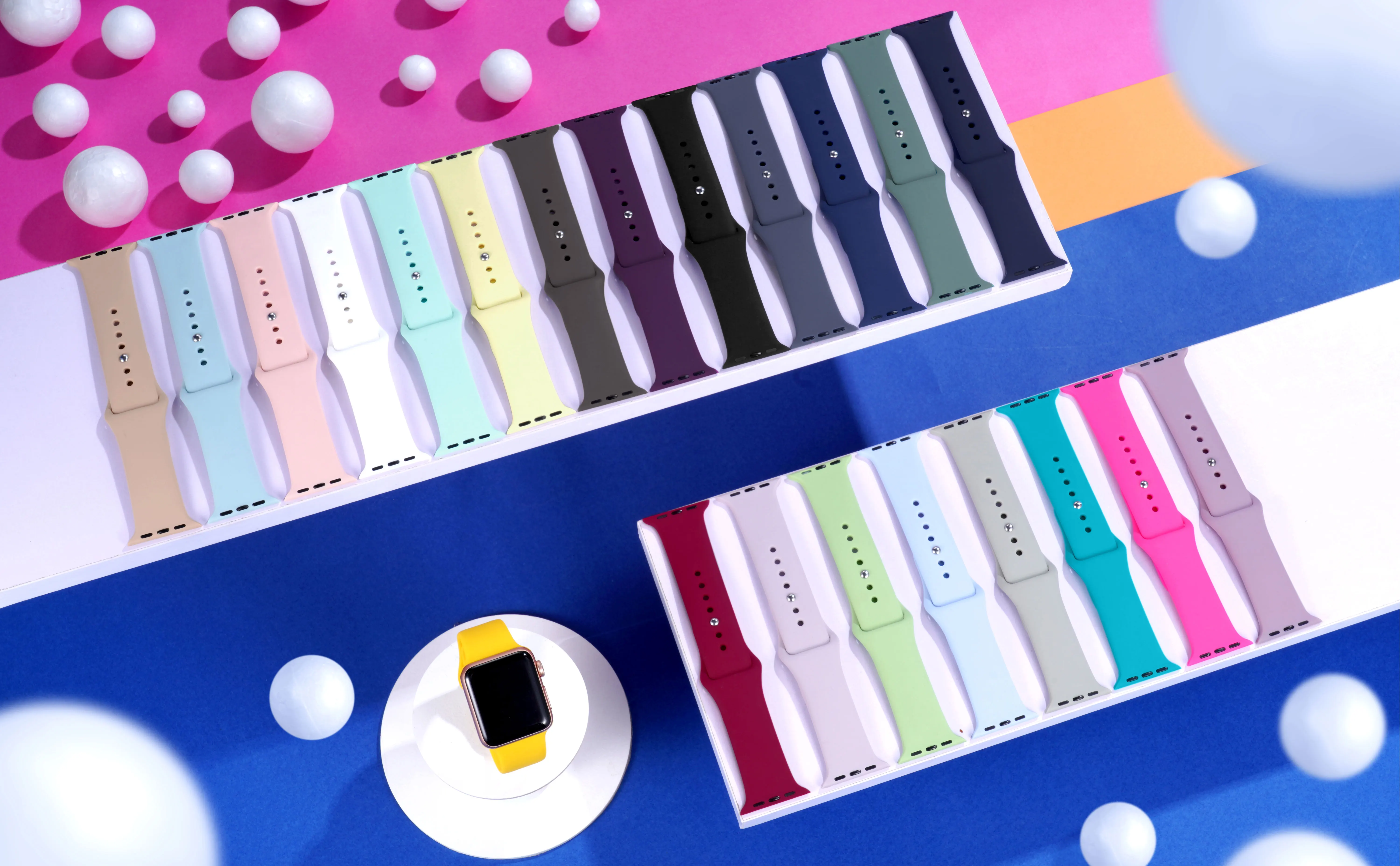 Wholesale Replacement Sport Silicone Watch Bands For Apple Watch 7 6 5