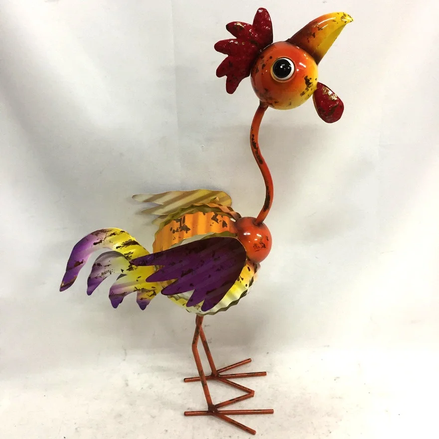 Cartoon-style Metal Bird figurine