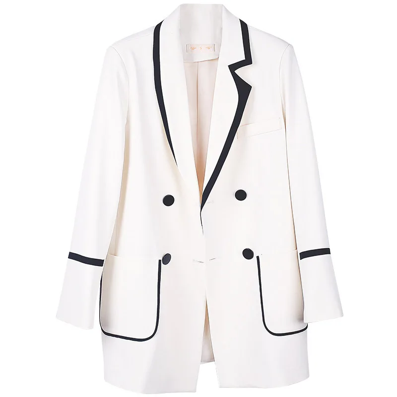 2023 Spring and Autumn New Korean Style Loose Senior blazer White Suit Jacket for Women