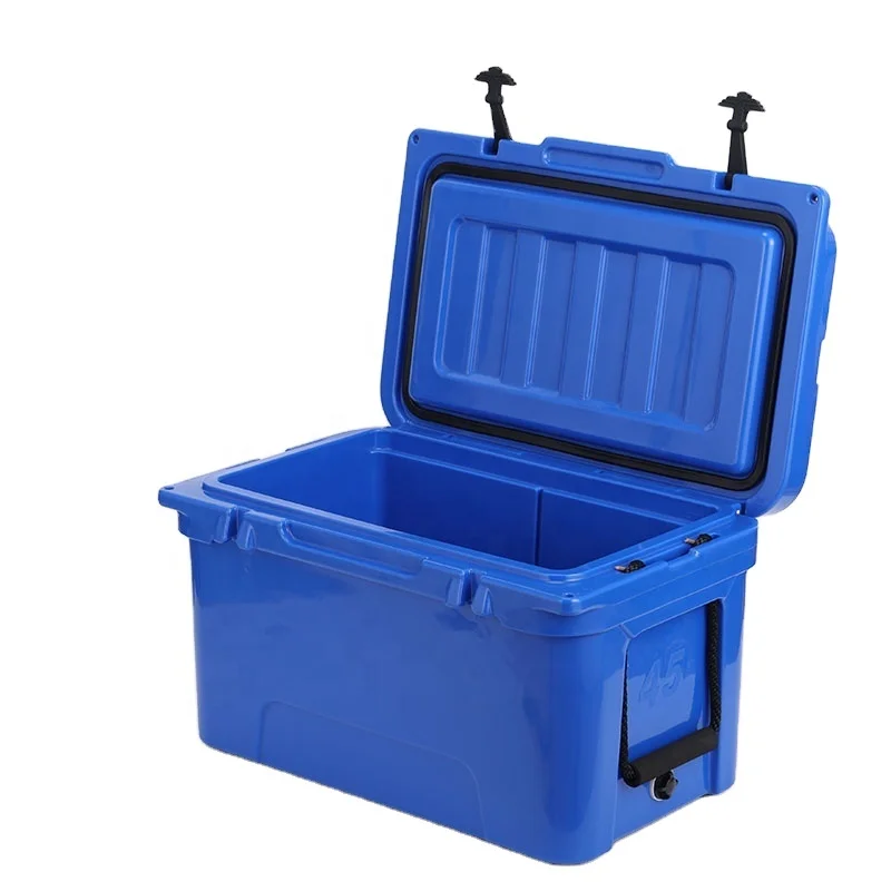 Plastic Fish Cooler For Boat 65 Quart Durable Hunting Cooler Box