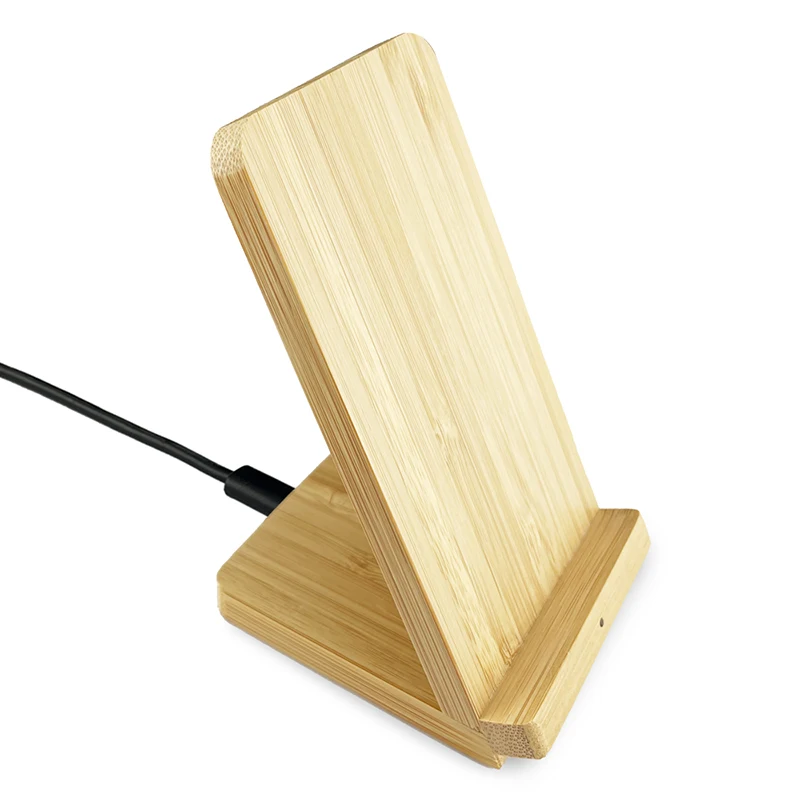 Беспроводная зарядная станция с деревянной подставкой вертикальная Индукционная док-станция для iPhone 10