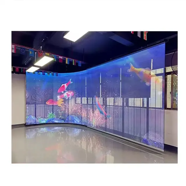 Transparent Screen Adhesive LED Display Transparent Led Video Wall SDK RGB Outdoor Indoor Glass Transparent Led  3 in 1 SM