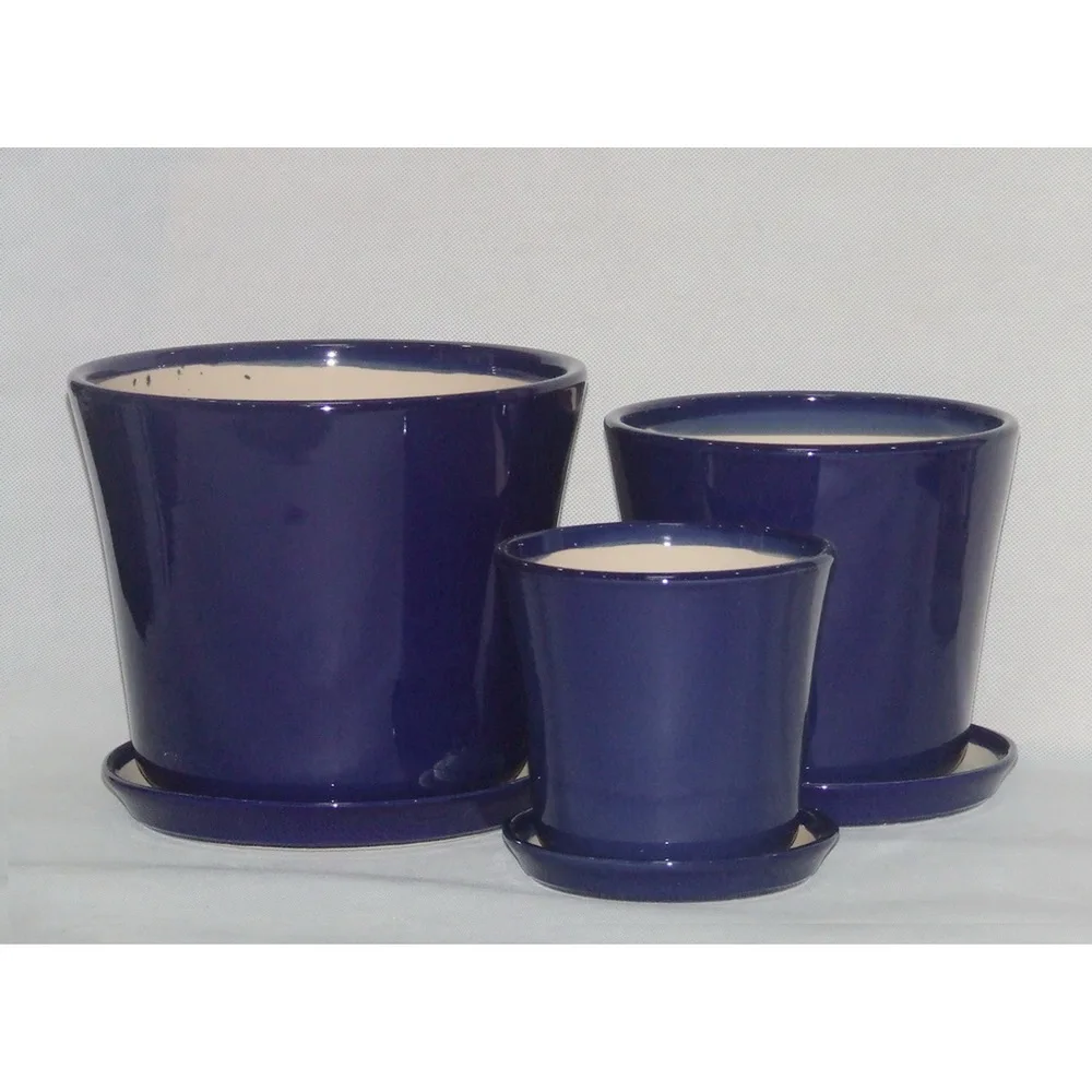 High Quality Ceramic Plant Circular Column Flower Pot for Livingroom Sale