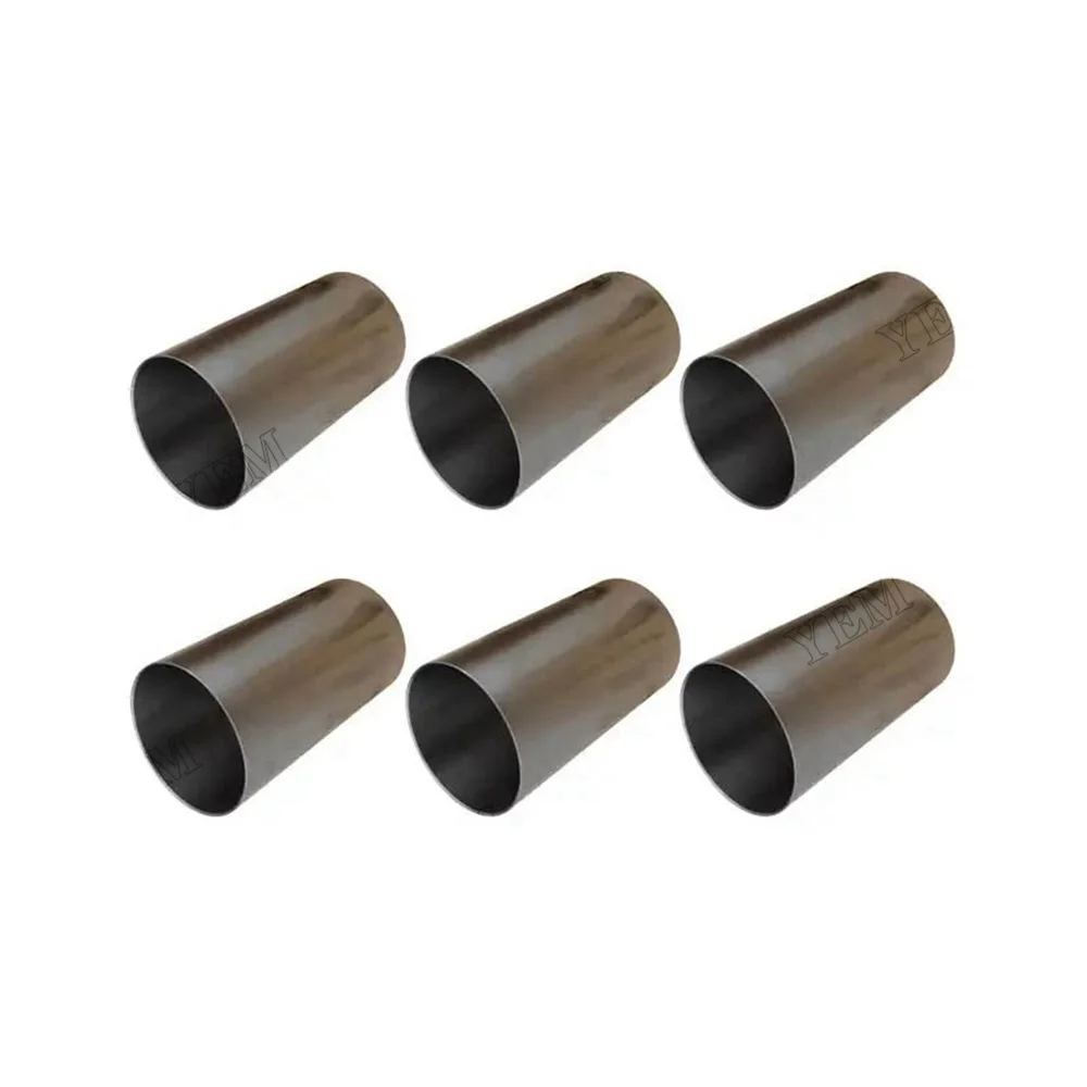 6 Pieces Cylinder Sleeve 5I 7523 for Caterpillar 3066 Engine 311 312 313D 320 Excavator