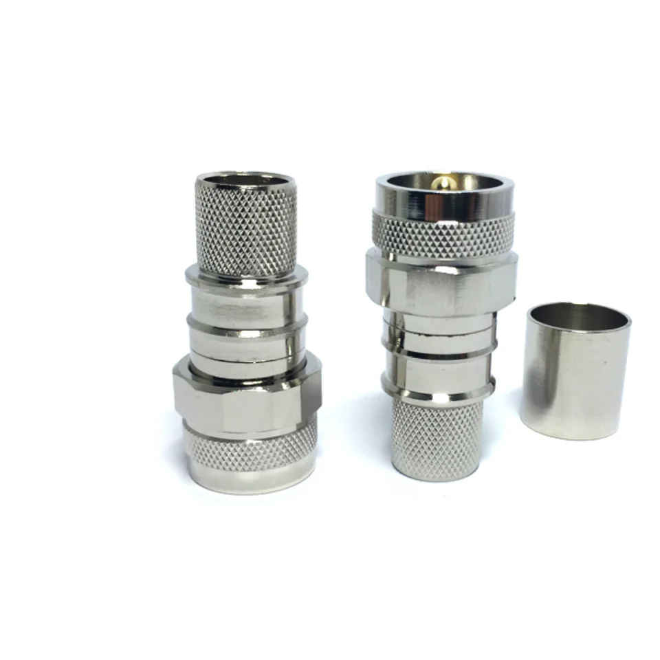Factory Supply 50 Ohm UHF Male MACHO Plug Crimp Solderless Pin for LMR600 WTR600 RF Connectors Adapter Adaptor Connector
