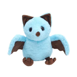 Wholesale Factory Custom Blue Bat Plush Toy Halloween Cartoon Animal Toy with PP Cotton Filling