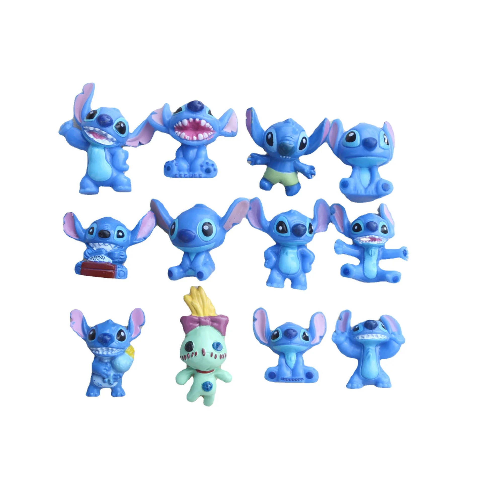12pcs/set Mini Cartoon Lilo & Stich action figures toys models PVC figurine doll 