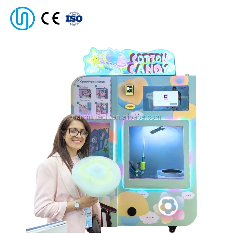 Intelligent Vending Automatic Floss Flower Machine Automatic Cotton Candy Machine Commercial Use
