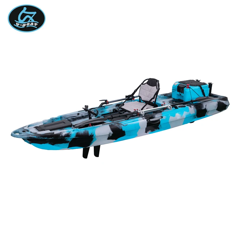 U-boat 10.5ft Hot sale pedal fishing kayak motor electric skiff boat sit on top kayak for sale