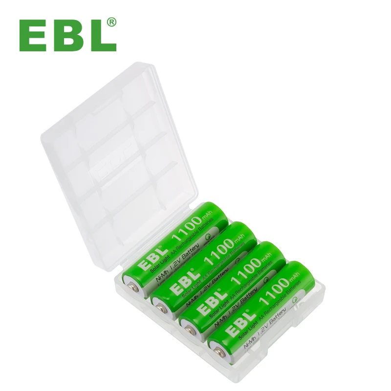 EBL Factory Supplier Rechargeable NiCD AA Battery 1.2V 1100mAh AA Battery Pack