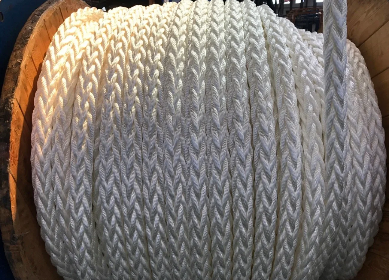 20mmx220m Nylon Rope 8 Strand Polyamide Mooring Rope With Class Certificate