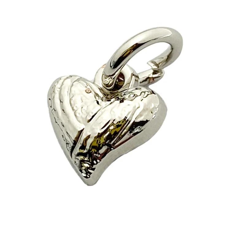 Personalized Embossed logo Heart Shaped Custom Engraved Jewelry Tags for Bracelet
