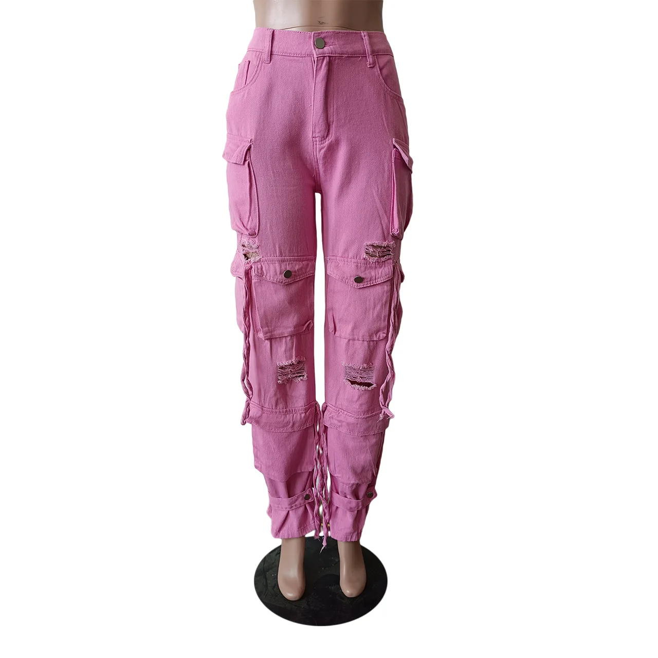High Waist Cargo Pants Stylish Sustainable Women's Bottoms