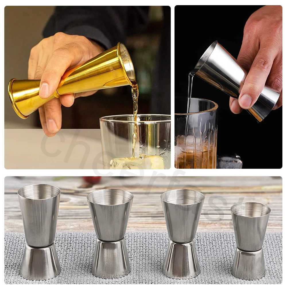 Most Popular Bar Bartender Silver Metal Measuring Cup Jigger