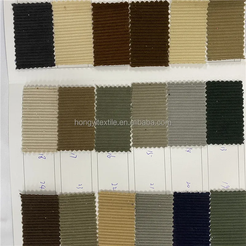 Фабричное производство, Вельветовая ткань из 100% полиэстера в полоску, 20 валов