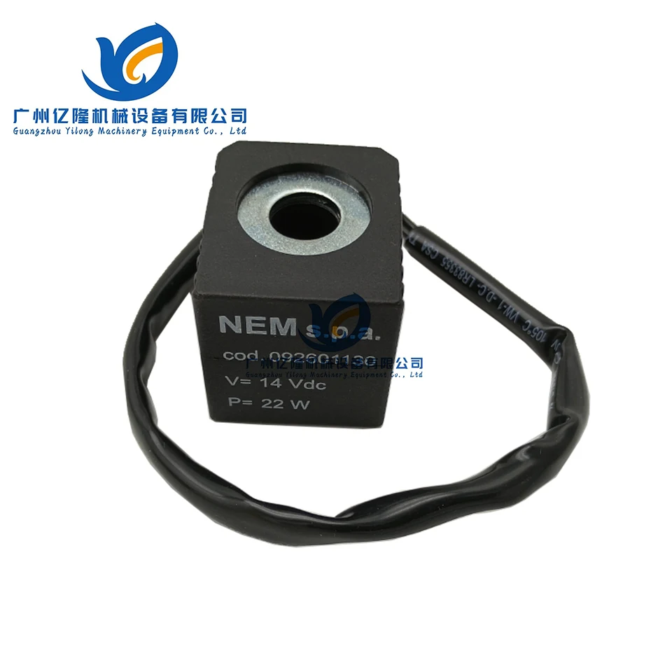 For Foton Pilot Rotary Electromagnetic Valve Coil 12V Excavator Accessories Digger Digging Solenoid Valve Coil Without Cable