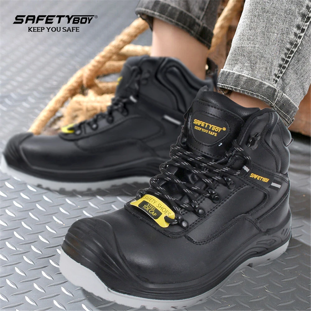 Safetyboy YL152 подходит для кислотной и щелочной среды комплексной промышленной безопасности обувь со стальным носком Рабочая мужчин