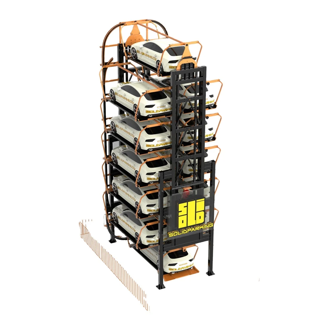 Vertically Car Rotation Smart Parking System Carrousel Parking Equipment