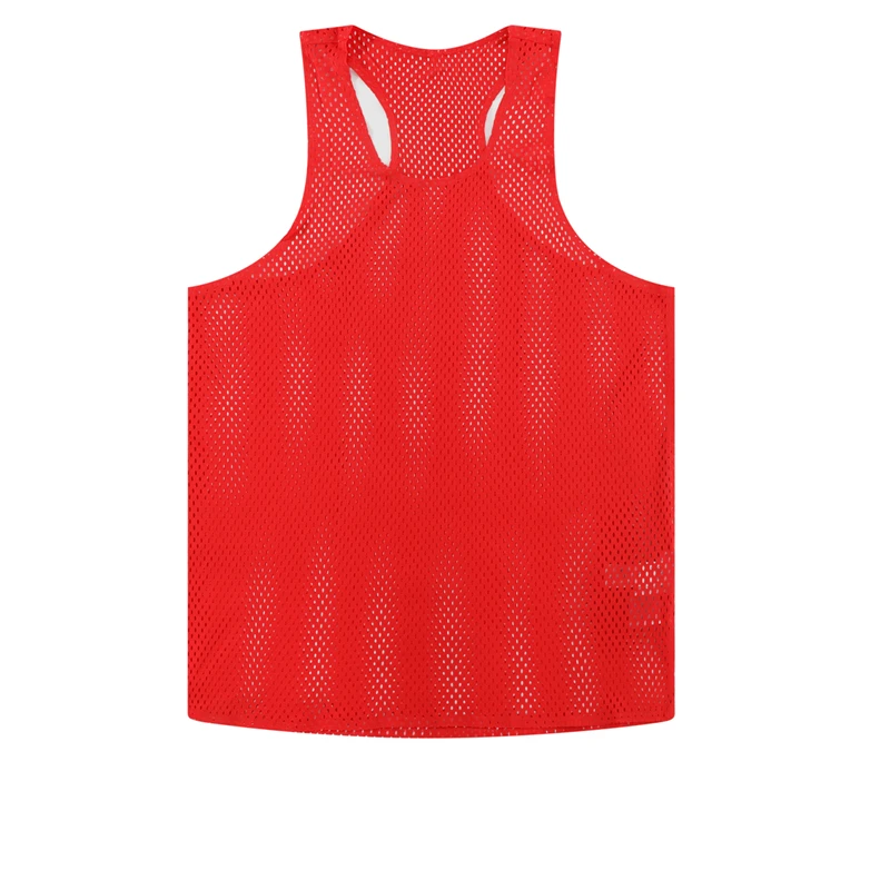 Seamless Mesh Breathable Man Big Hole Quick Dry 100% Polyester 100 GSM Marathon Running Sleeveless T-Shirt for Men
