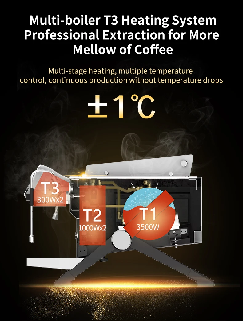 Dazheng TZ 2 Group Coffee Espresso Machine Commercial