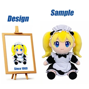 Shengye Factory Custom Made Low Moq Cartoon Anime Character Human Women Sitting Maid Stuffed Action Figure Toy Doll Plush