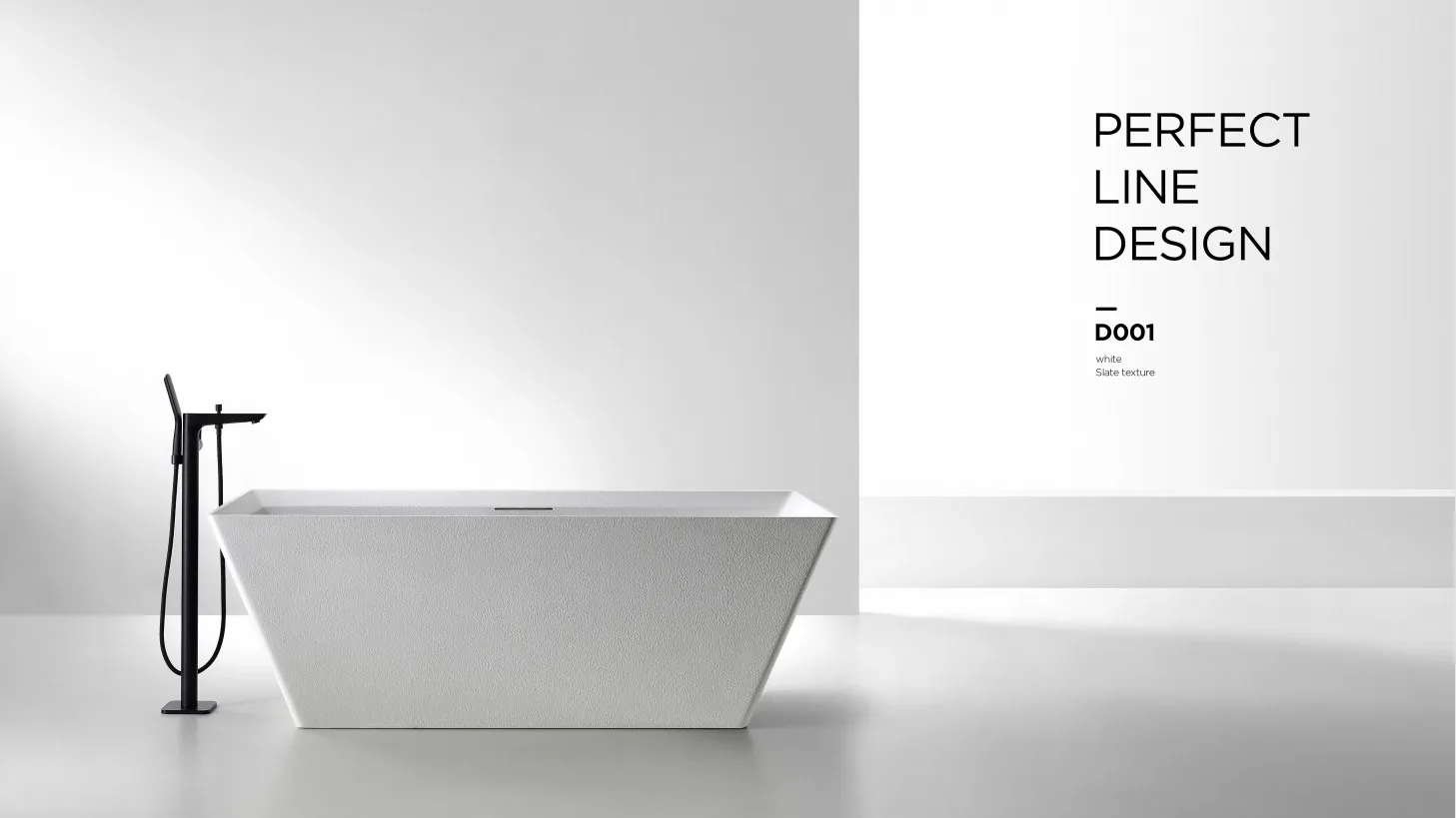 Modern Bathroom Tub Artificial Stone Resin Solid Surface Freestanding