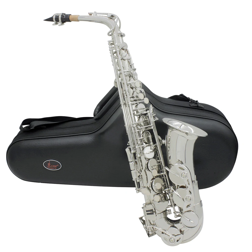 SLADE Professional Alto Saxophone – Nickel Plated Brass Instrument