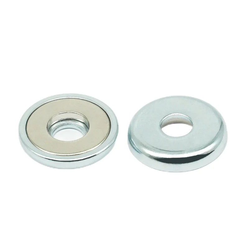 D19.2*3.5mm Ringcup Magnet med hål Magnetisk fixator neodym järn bor stark magnetisk pott magnetisk komponent