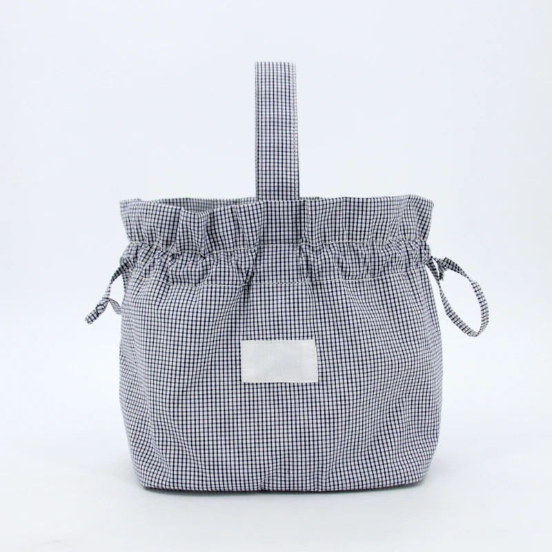 Fabrikksalg av franske romantiske blomstermønstrede korgposer, pose til hudpleieprodukter med egendefinert logoprint, modisk bomullstekstil med glidelås