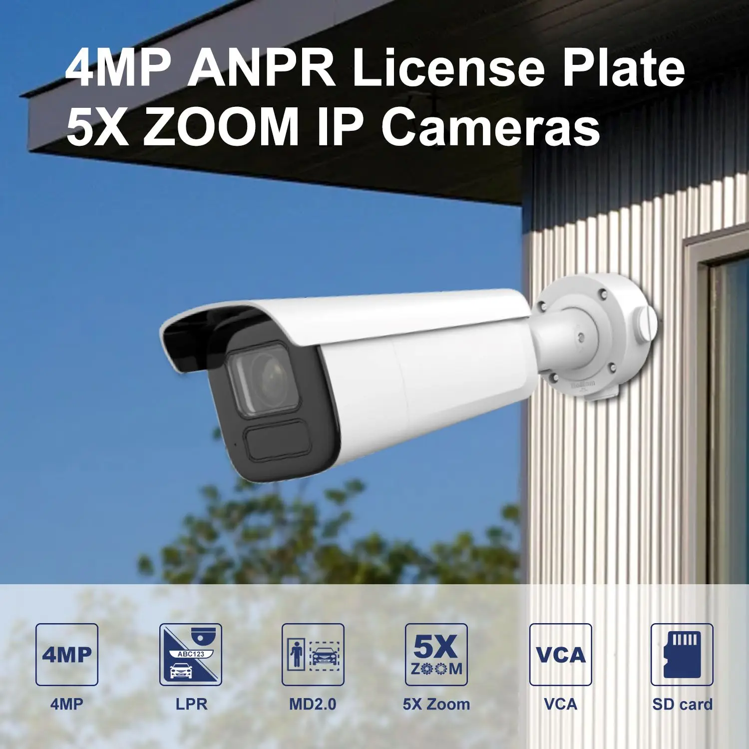 ANPVIZ 4MP POE Outdoor Bullet Security Camera