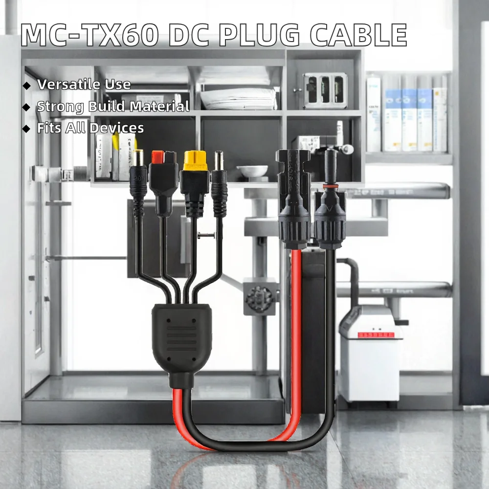 Outdoor Power Battery Charging Extension Cable with 1p Multiple Mc Connector to Tx60 Anders-on DC5521 DC7909 Plug for 18-12AWG插图3