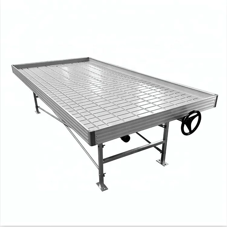 Nursery Growing Tables 4x8 Grow Trays Flood Drain Rolling Bench