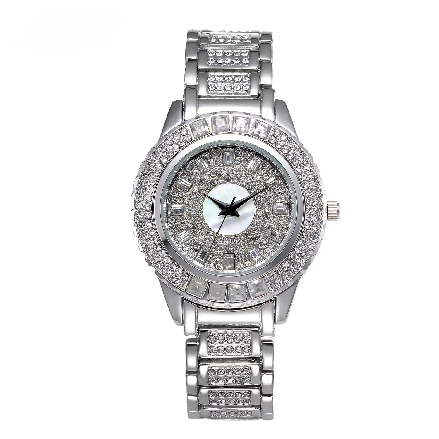 Luxury Women's Diamond Quartz Watch - Gold & Zircon