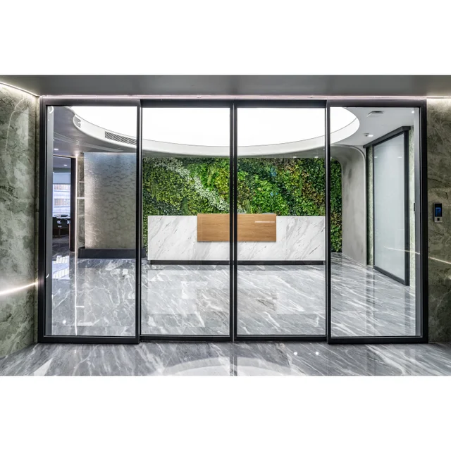 China's best-selling high-quality aluminum alloy indoor automatic sensing folding door villa/apartment/office windproof