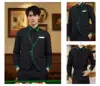 Conjunto de 2 piezas para hombre: camisa negra + chaleco