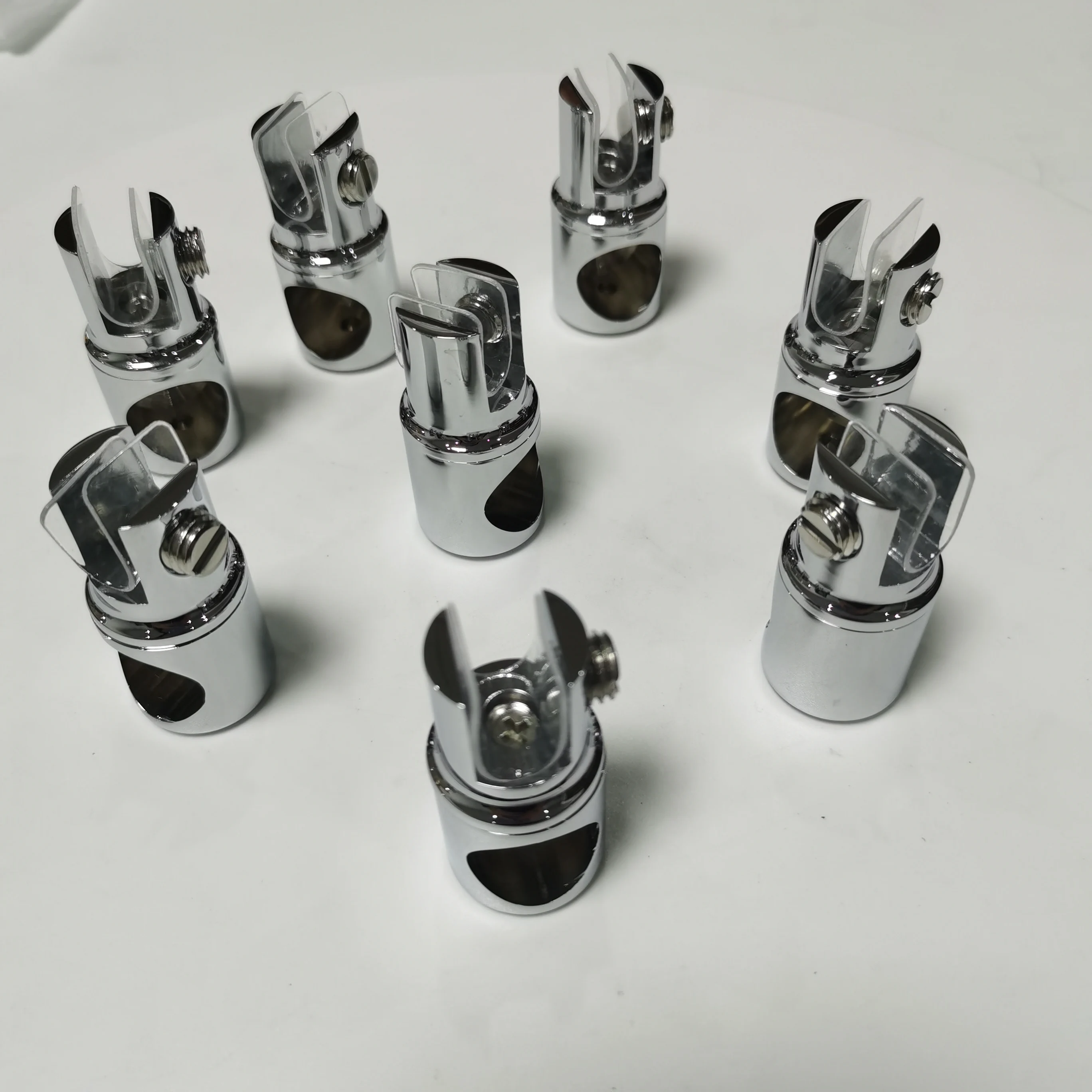 Shower Screen Round Tube Adjustable Support Bar Fitting Brackets Interior Sliding Door Accessories Rod to Glass Connector