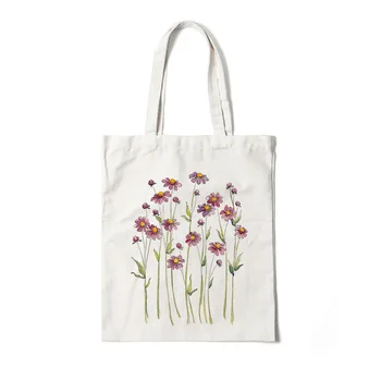 GuoHeMa Wholesale Custom Print Logo Cheap Reusable Shopping Bags Plain White Blank Cotton Canvas Tote Bag With Customized