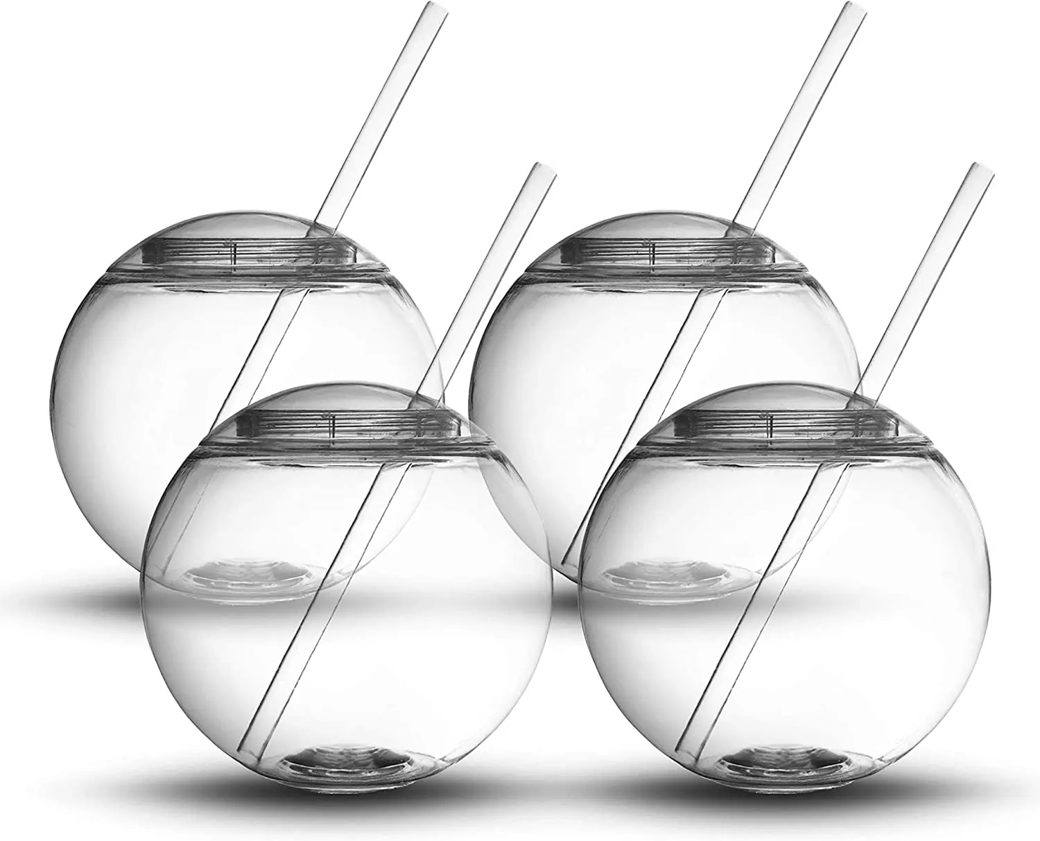 Koi 22 oz пластиковые шариковые чашки для напитков с крышками и соломинками