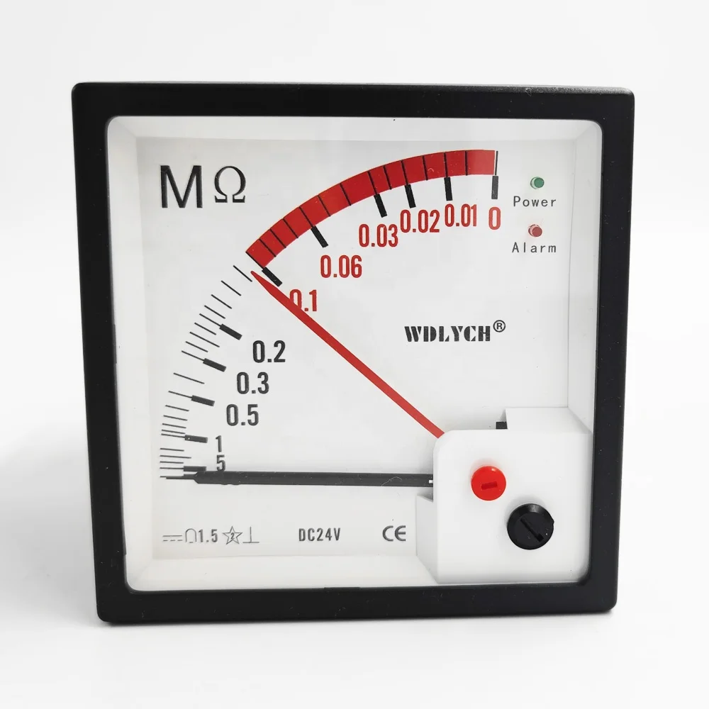 Custom Marine Analog Panel DC 24V 0-5 Mega Ohm Insulation Monitoring Device Monitor Megaohm Meter Price