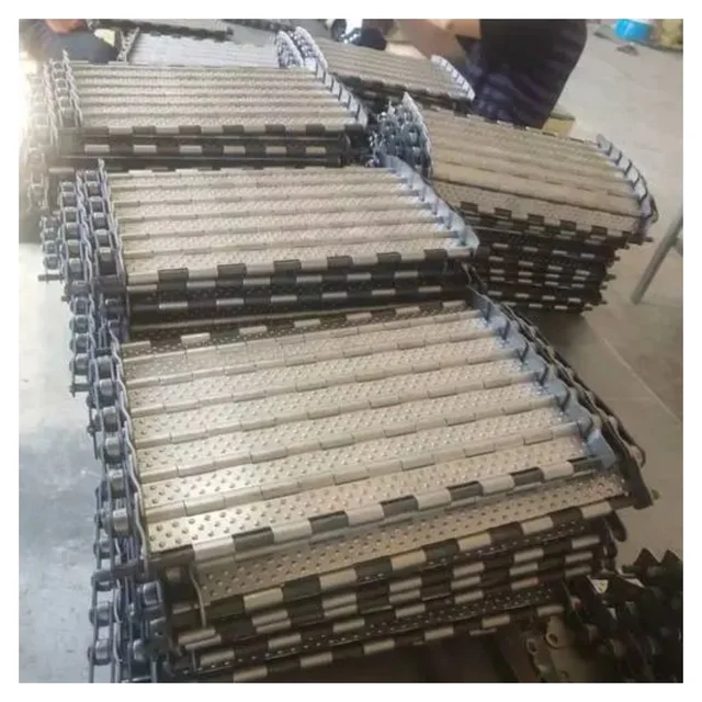 38.1 /50.8 Apron Feeder Conveyor Steel Large Hinged Slat Conveyor Belt 4
