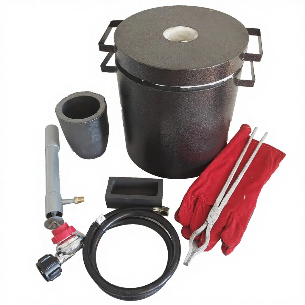 TEBAK  6/10/12kg Melting Furnace High Temperature Mini Small Melting Furnace Tin Silver Copper Aluminum Gold Melting Furnace