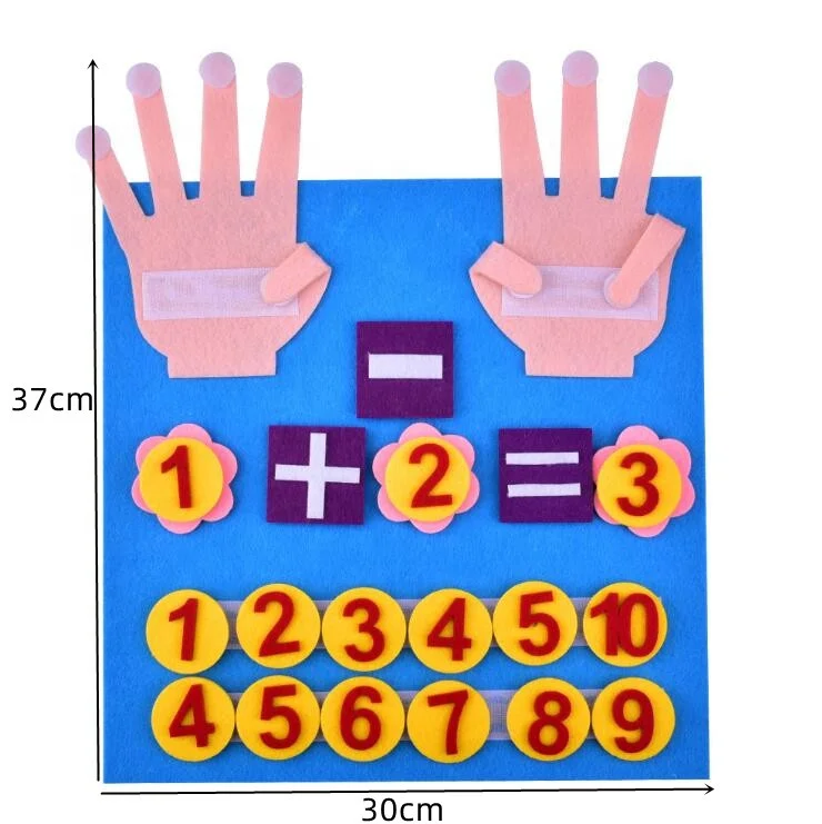 DIY Cloth Finger Counting Math Number Learning Kit Children Educational Toy Bush 